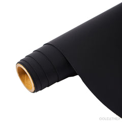 Black Nappa Grain Soft Artificial Leather, 0.7mm Thickness, Waterproof & Scratch Resistant PVC leather, Support Small Batch Sales - OOLEATHER AL001-10636A