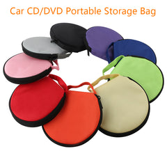 Portable CD/DVD Case Holder – 20 Disc Capacity Oxford Fabric Storage Wallet for Car, Home & Travel