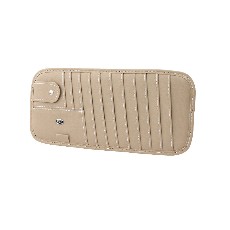 Car Sun Visor CD/DVD Organizer – 9-Disc Holder with Mesh Pocket, Pen Slot & Elastic Strap - Car CD Case Holder