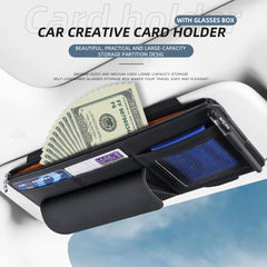 Organizer Pelindung Matahari Mobil – Tempat Kacamata & Kartu untuk Interior Mobil, Truk & SUV