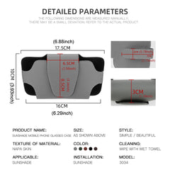 Car Sun Visor Sunglasses Holder – PU Leather Universal Eyeglasses Organizer Case with Hidden Magnetic Closure