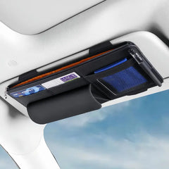 Organizer Pelindung Matahari Mobil – Tempat Kacamata & Kartu untuk Interior Mobil, Truk & SUV