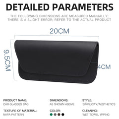 Car Visor Sunglasses Holder - Universal Fit for All Vehicles | Dust-Proof PU Leather Storage Box with Easy Installation