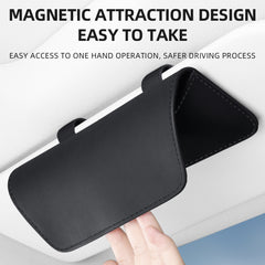 Car Visor Sunglasses Holder - Universal Fit for All Vehicles | Dust-Proof PU Leather Storage Box with Easy Installation