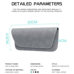 Car Visor Sunglasses Holder – Dust-Proof Suede Leather Glasses Case with Easy Clip-On for All Vehicles