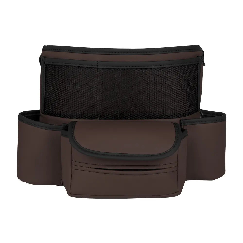 Organizer Celah Kursi Kulit Imitasi Nappa – Tas Penyimpanan Dua Sisi Kapasitas Besar untuk Antara Kursi dengan Kantong Tisu & Tempat Ponsel | OOLVS