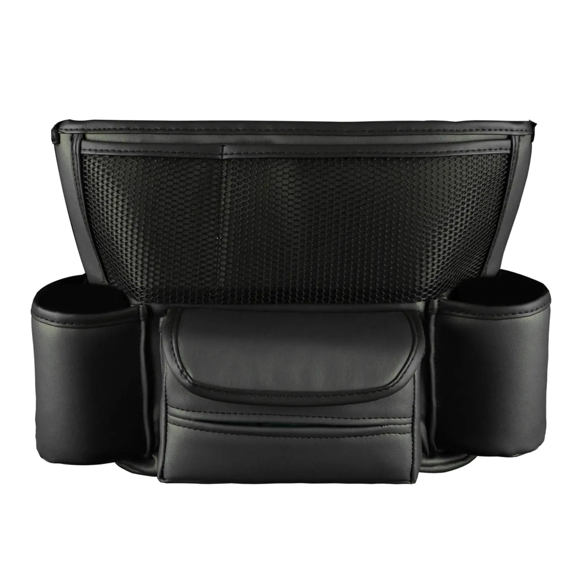 Nappa Faux Leather Seat-Gap Organizer – Large Capacity Purse & Console Double-sided Storage Bag Between Seats with Tissue Pockets & Phone Holder | OOLVS
