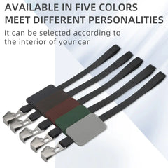 Car Headrest Hooks – PU Leather & Metal Auto Seat Back Hanger Hooks for Bags, Purses & Drinks – Universal Car Interior Organizer (Set of 1)