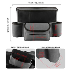 Suede Car Seat Gap Storage Bag – Large Console Organizer & Purse Holder Between Front Seats for Phone, Wallet & Docs | OOLVS