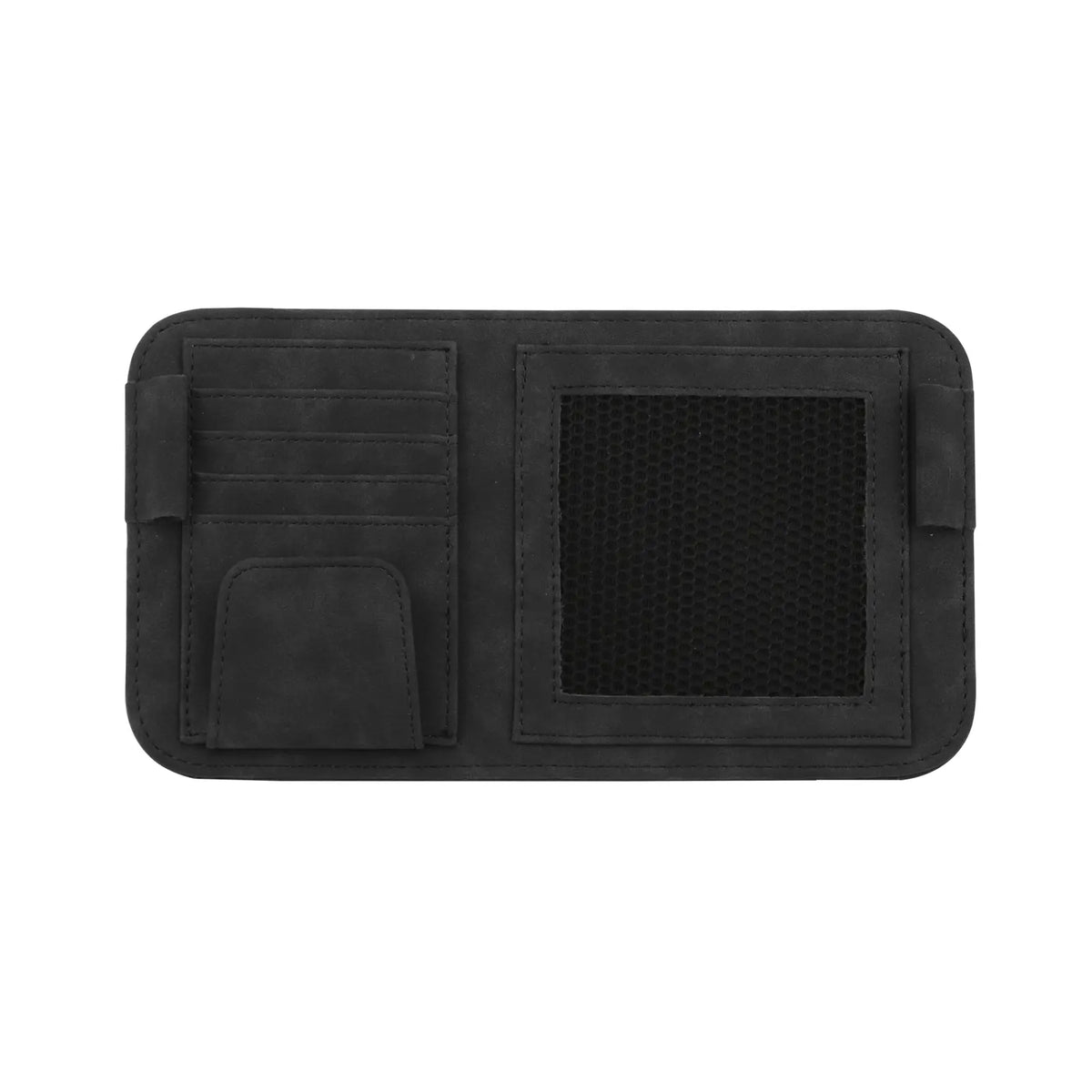 منظم واقي الشمس من الجلد الصناعي الشبيه بالجلد المدبوغ - حامل متعدد الجيوب من الجلد الصناعي والجلد المدبوغ للبطاقات والمستندات والنظارات الشمسية للسيارة وسيارات الدفع الرباعي والشاحنات | OOLVS