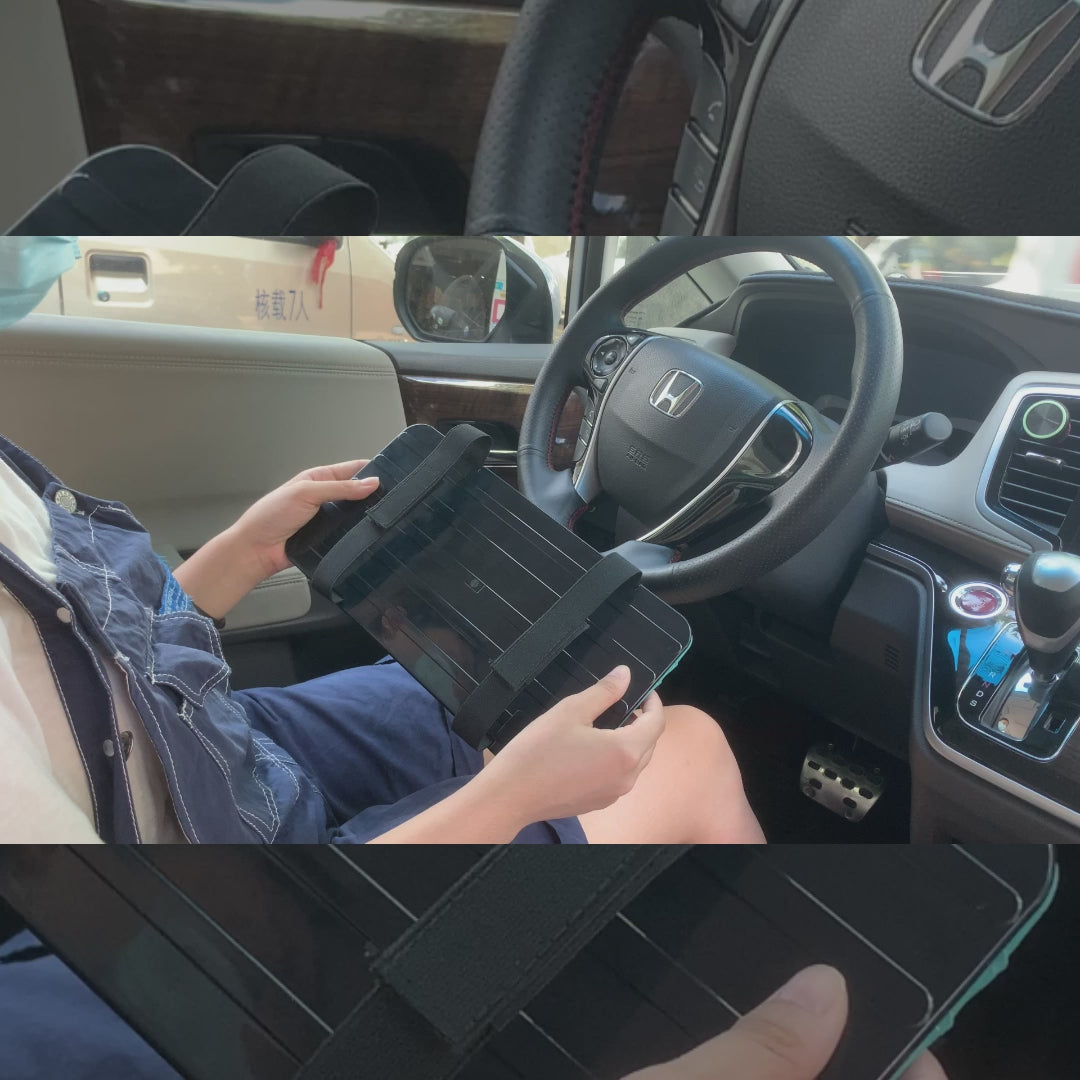 منظم واقي الشمس من جلد الغزال - منظم متعدد الجيوب لتخزين واقي الشمس في السيارات وسيارات الدفع الرباعي مع حاملات للبطاقات والنظارات | OOLVS